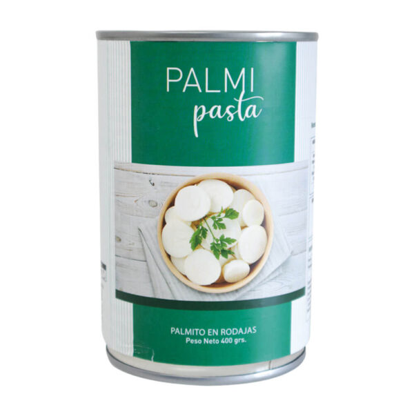 Palmitos en rodaja palmipasta premium lata de 400 gramos